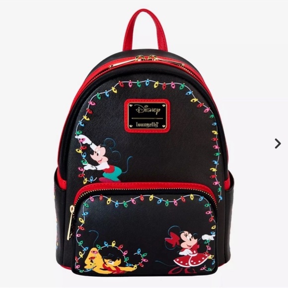 Loungefly Mickey Mouse & Friends Holiday Lights Mini Backpack - Picture 6 of 10